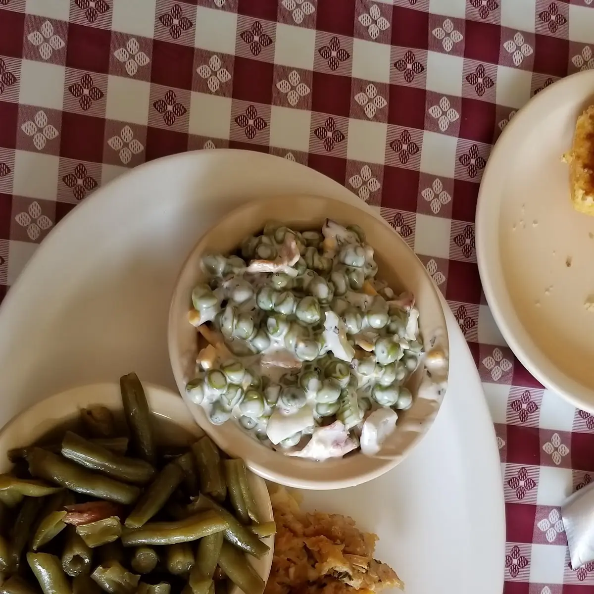 Chicken Casserole Pea Salad Green Beans