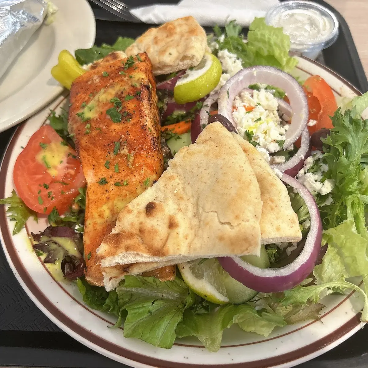 3 Falafel, Potato Salad, and Tabouli