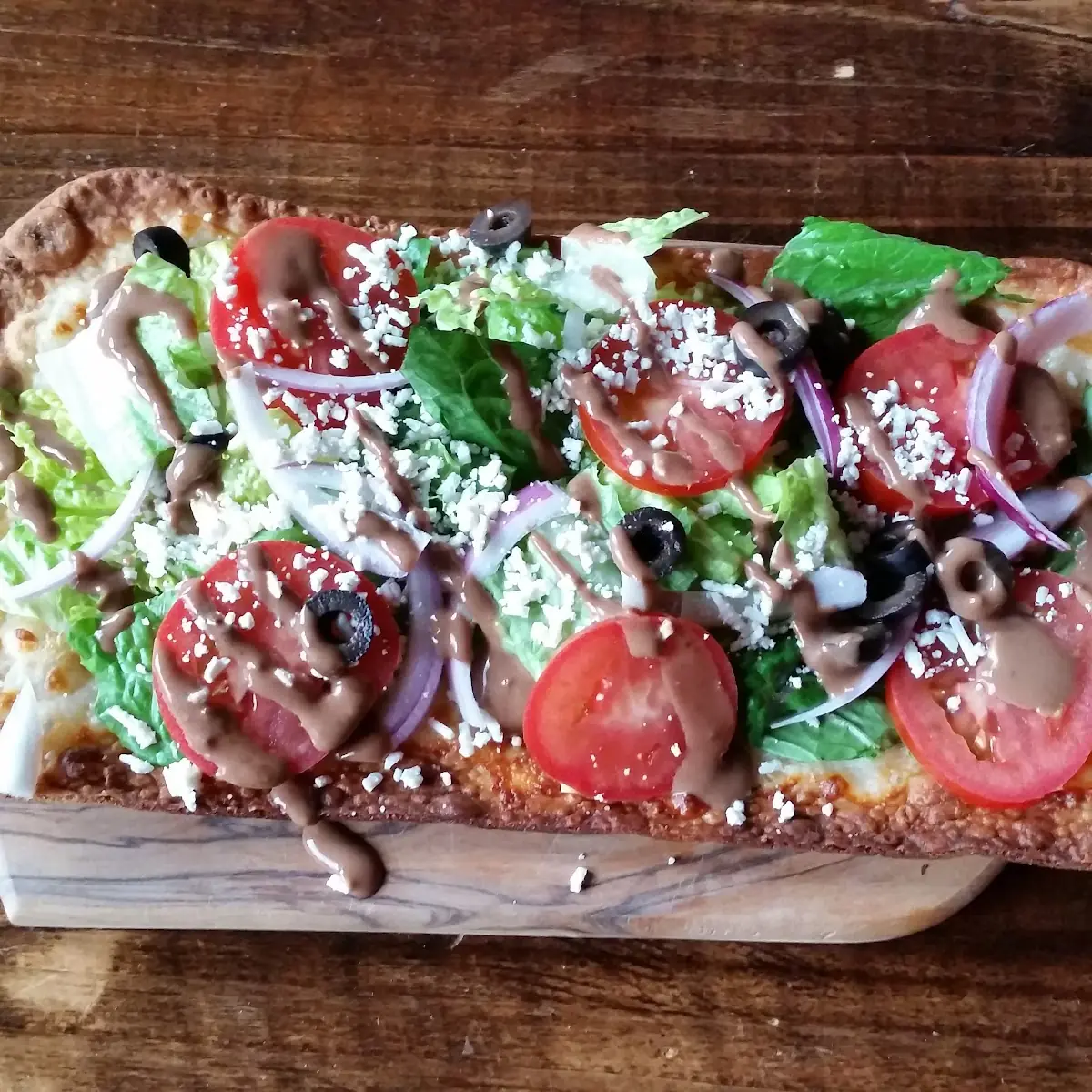 Flat Bread Greek Salad