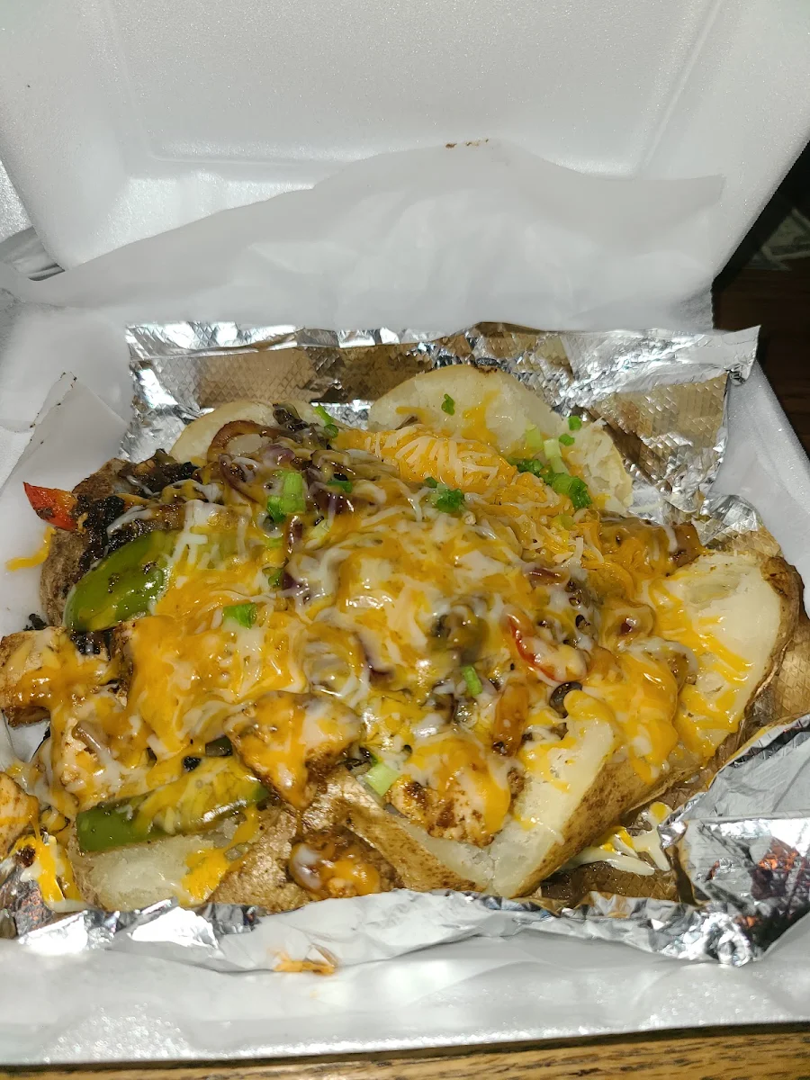 Cajun Chicken Loaded Baked Potato