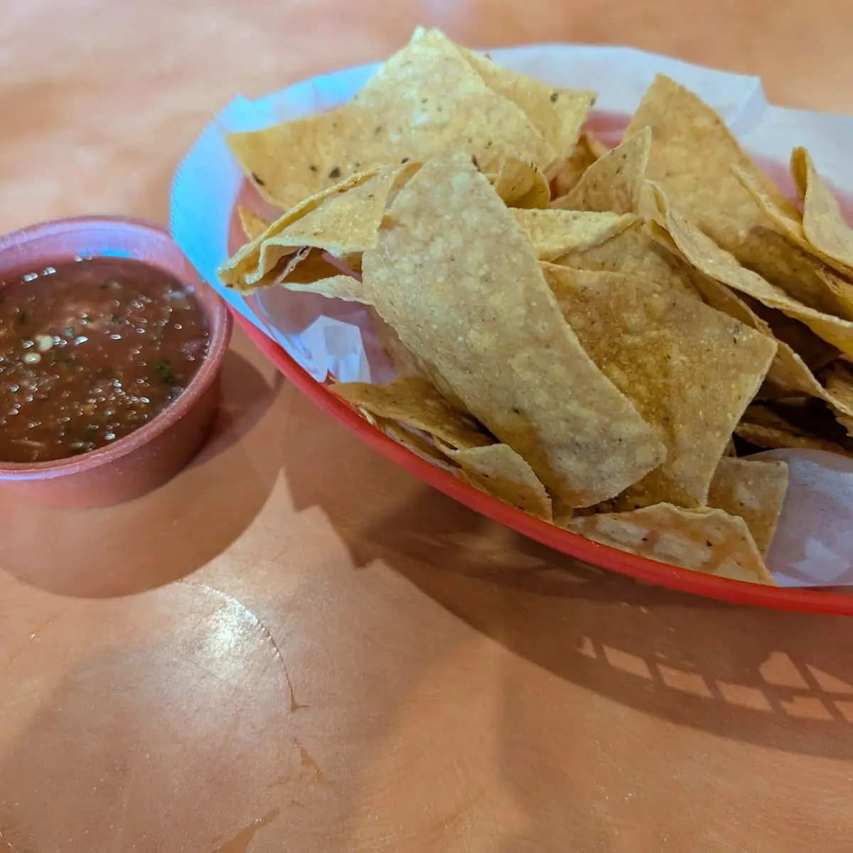 Nachos with Salsa and Tortilla Chips