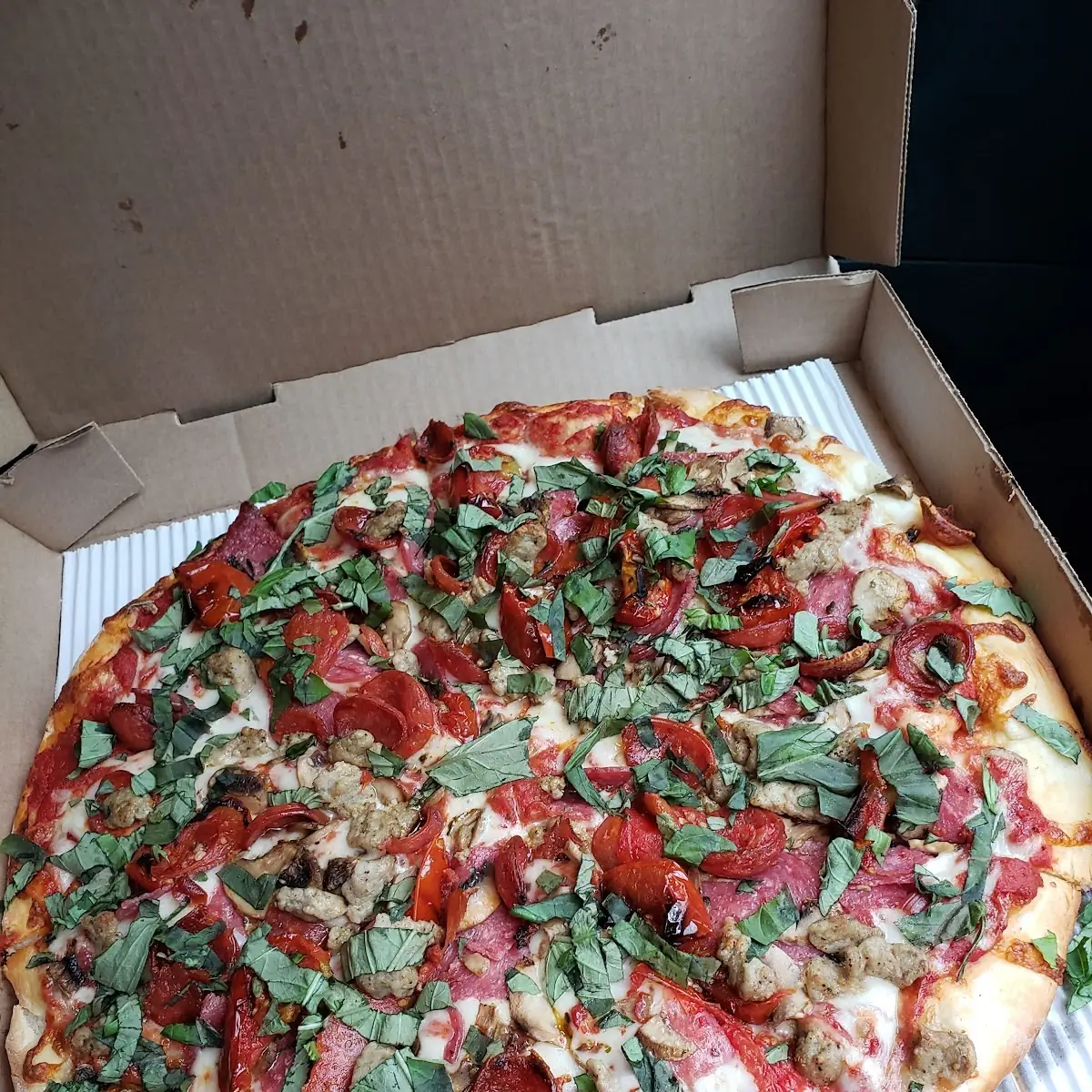 Caesar Piadina --Freshly Baked Flatbread Topped with Salad
