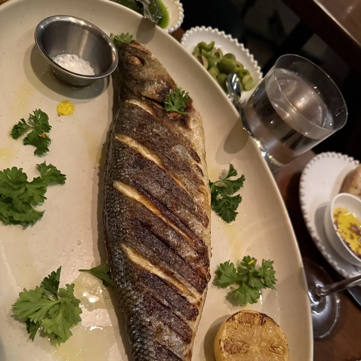Grilled Sea Bass with Lemon