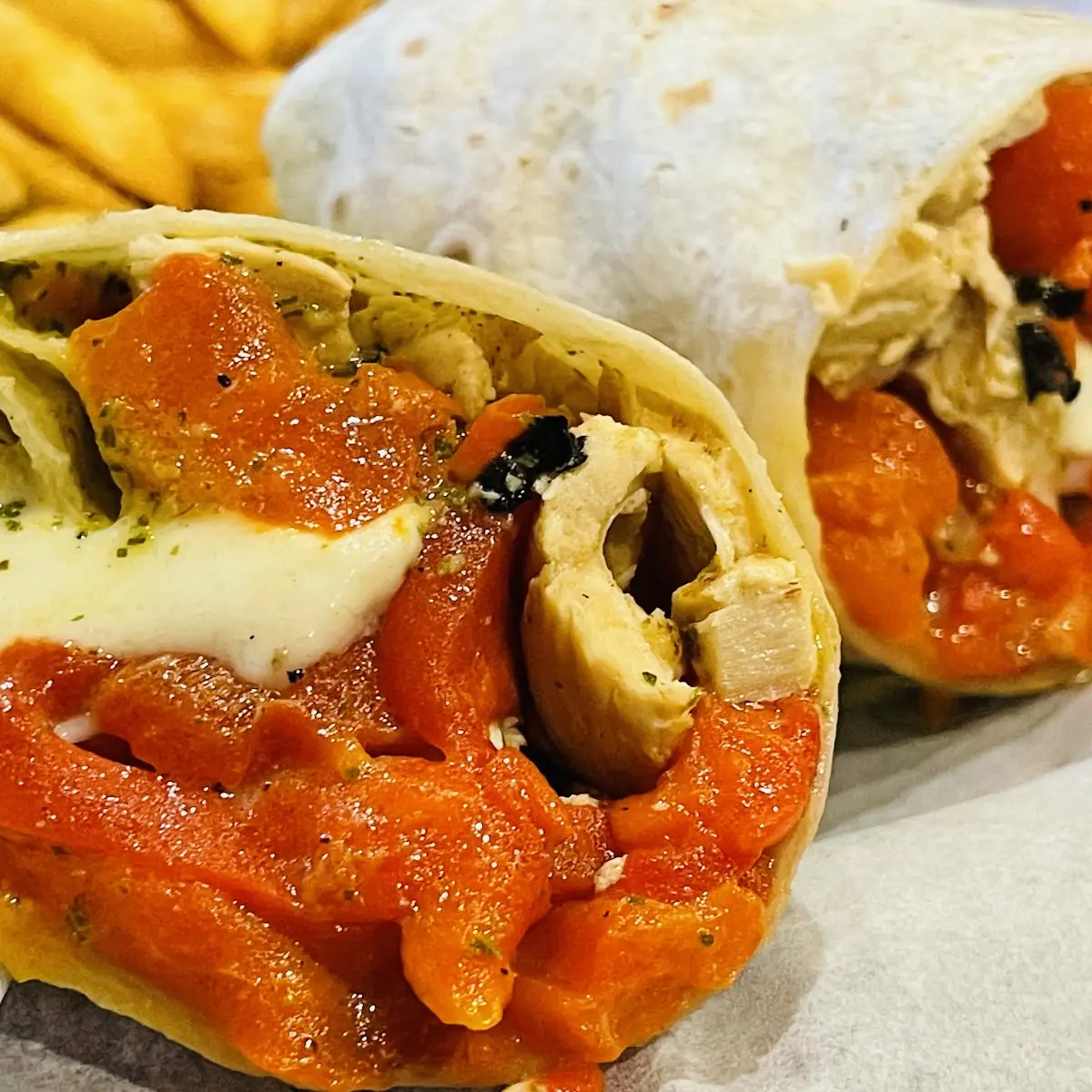 Buffalo Chicken Cheesesteak Wrap