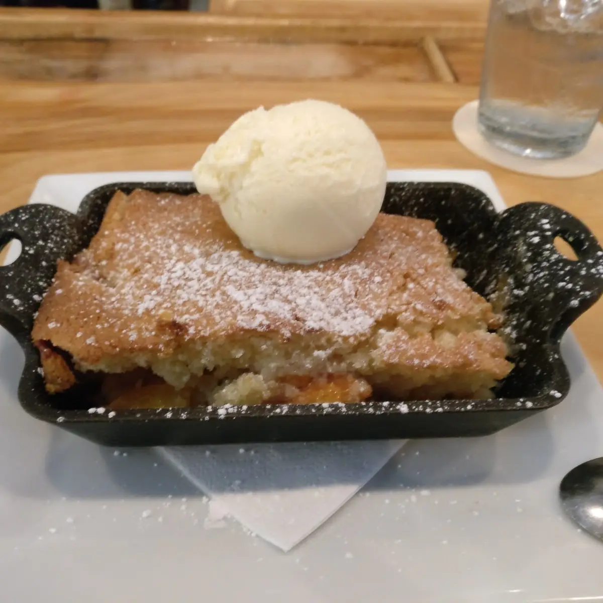 Chilton Peach Cobbler with Vanilla Ice Cream