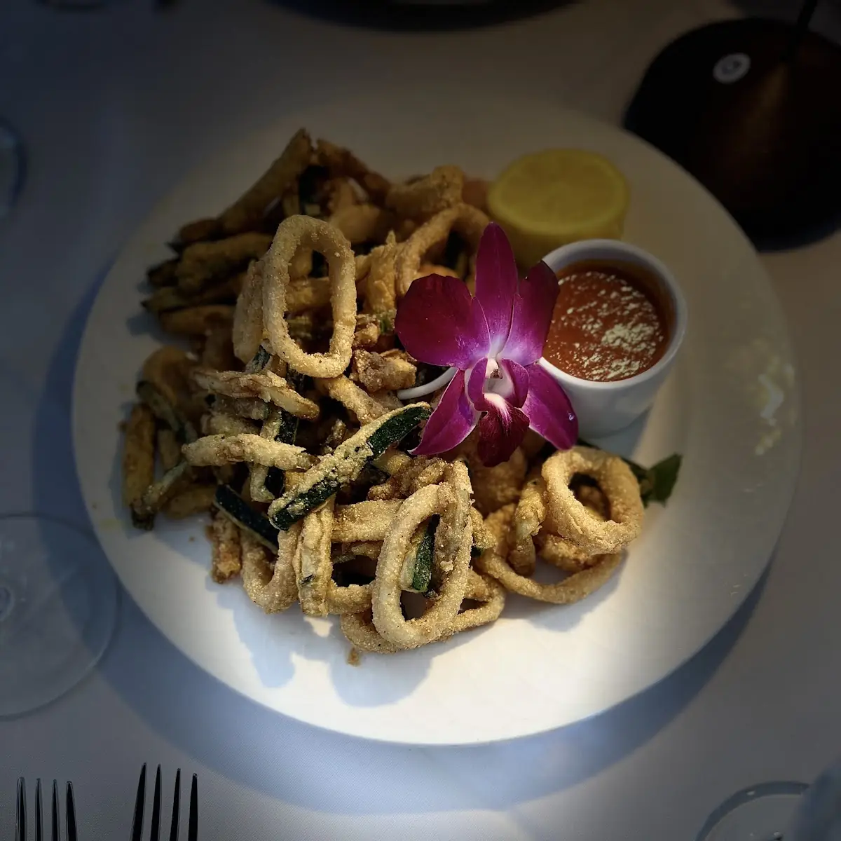 Fried Shrimp Calamari and Zucchini