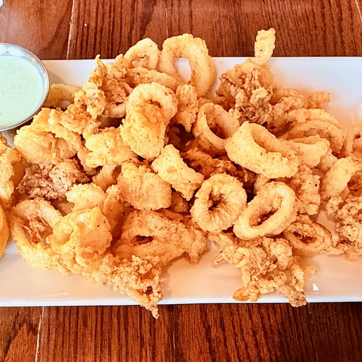 Fried Calamari with Lemon and Sauce
