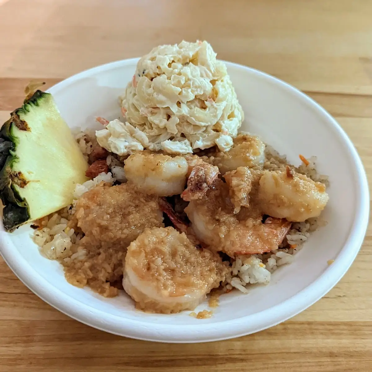 North Shore Garlic Shrimp Plate with Fried Rice