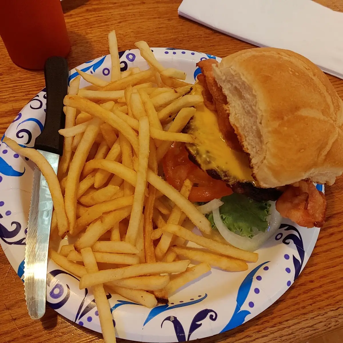 Thursdays - Bacon Cheeseburger with French Fries