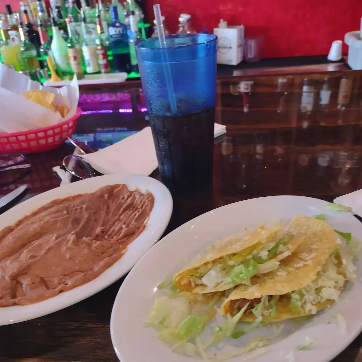Tacos & Refried Beans