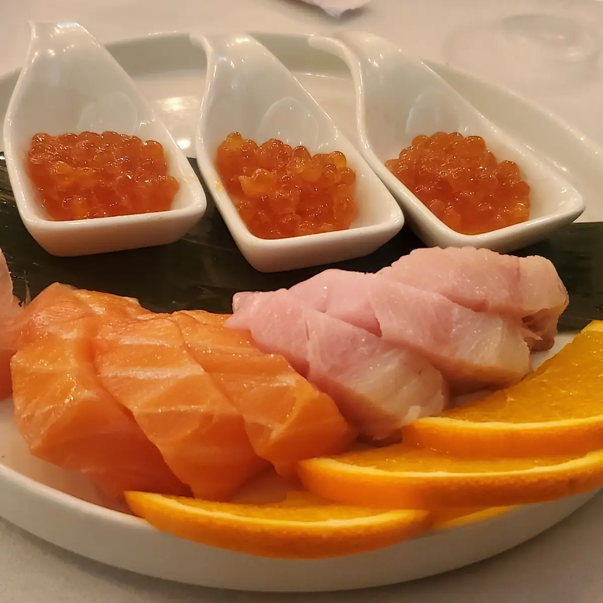 Salmon Roe Salmon Yellowtail Sashimi