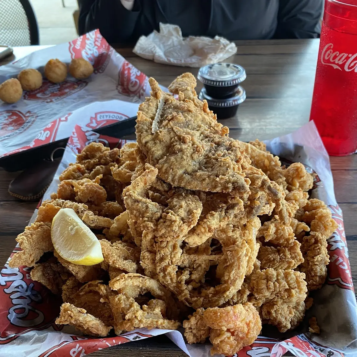 Fried Shrimp Basket with Waffle Fries