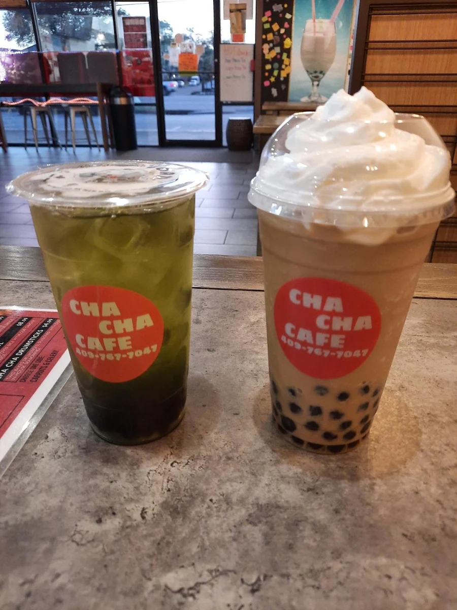 Peppermint Green Tea with Boba