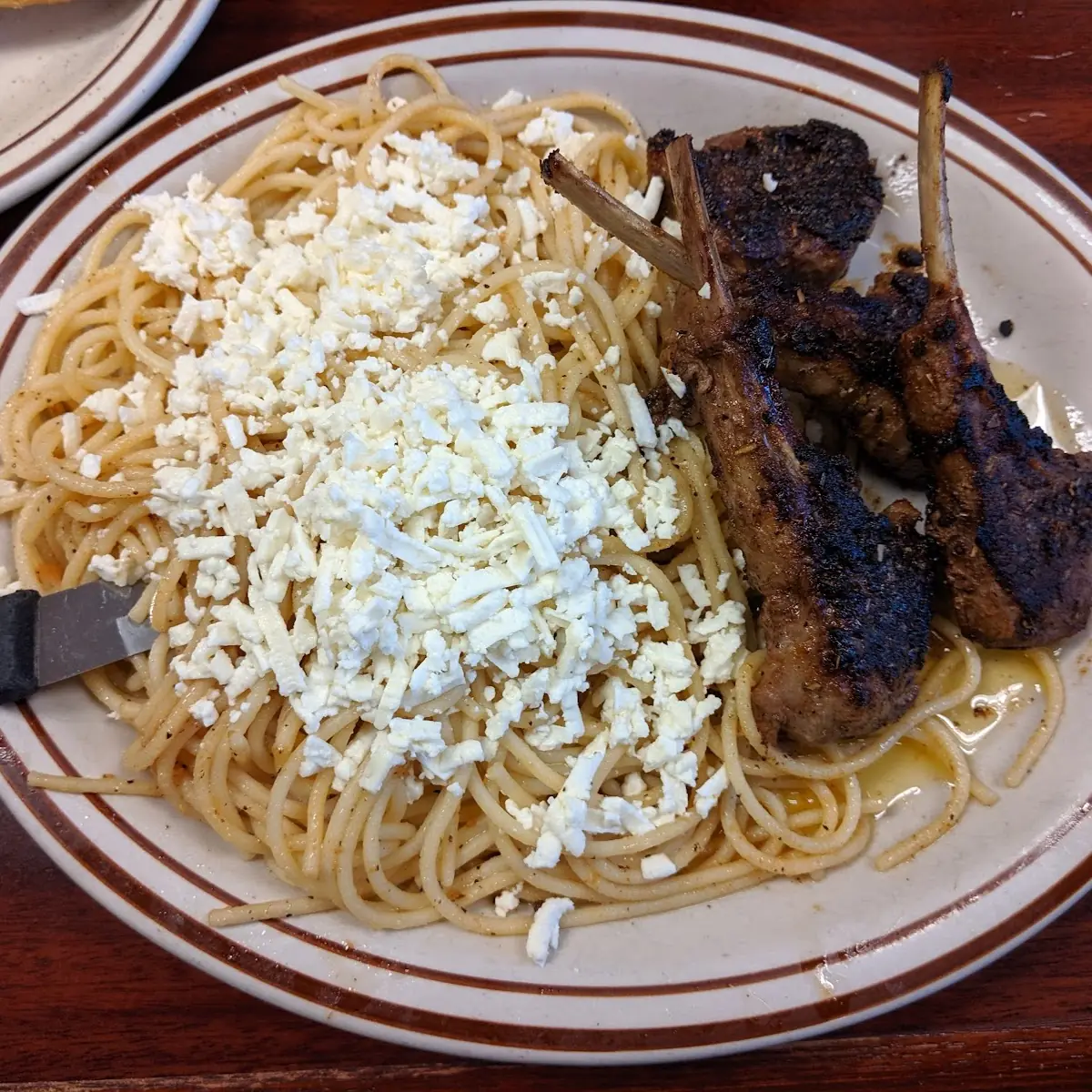 Lamb Chops and Spaghetti