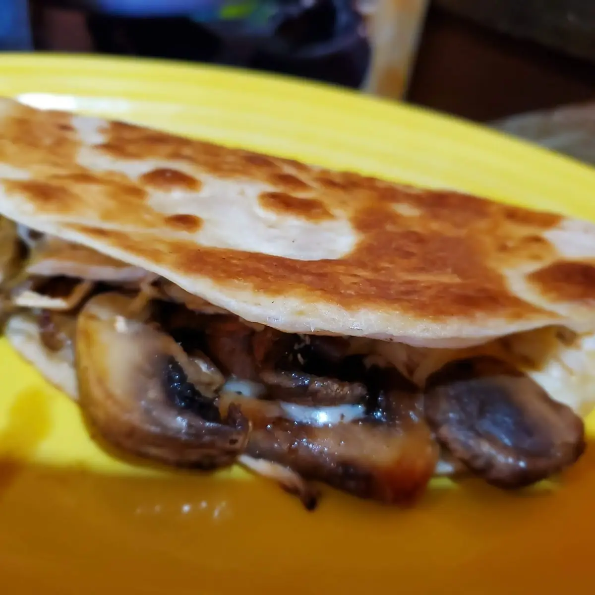 Chicken Quesadilla w Mushrooms