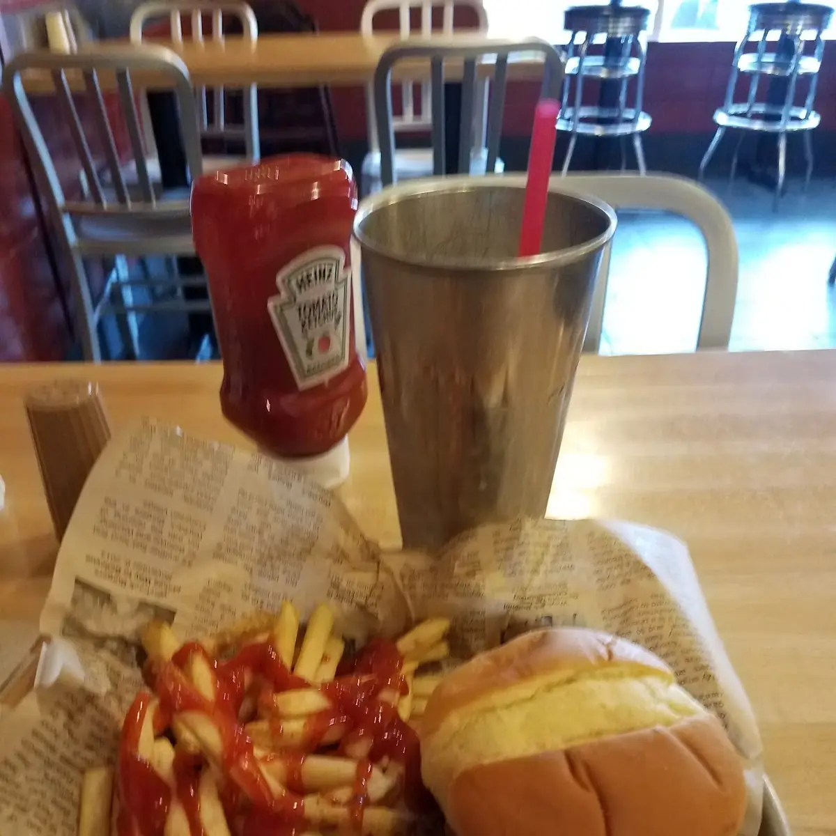 Burger w Grilled Onions