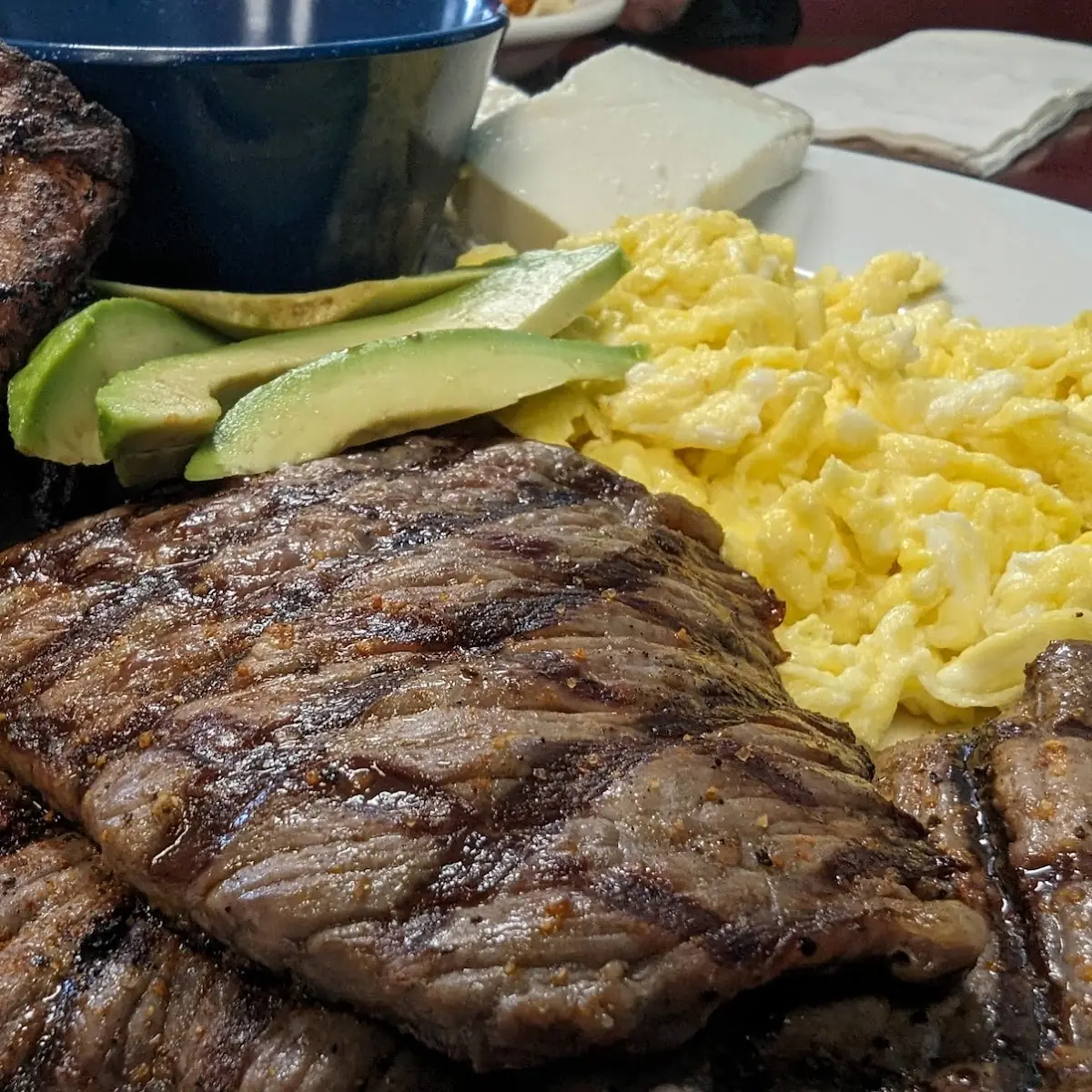 Desayuna Asada Corn Tortillas and Scrambled Eggs
