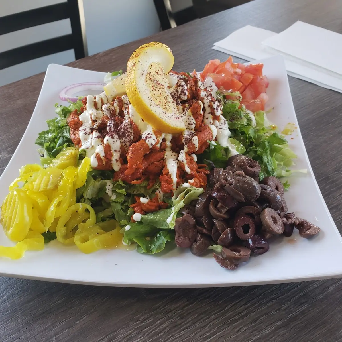 Chicken Kebab and Salad