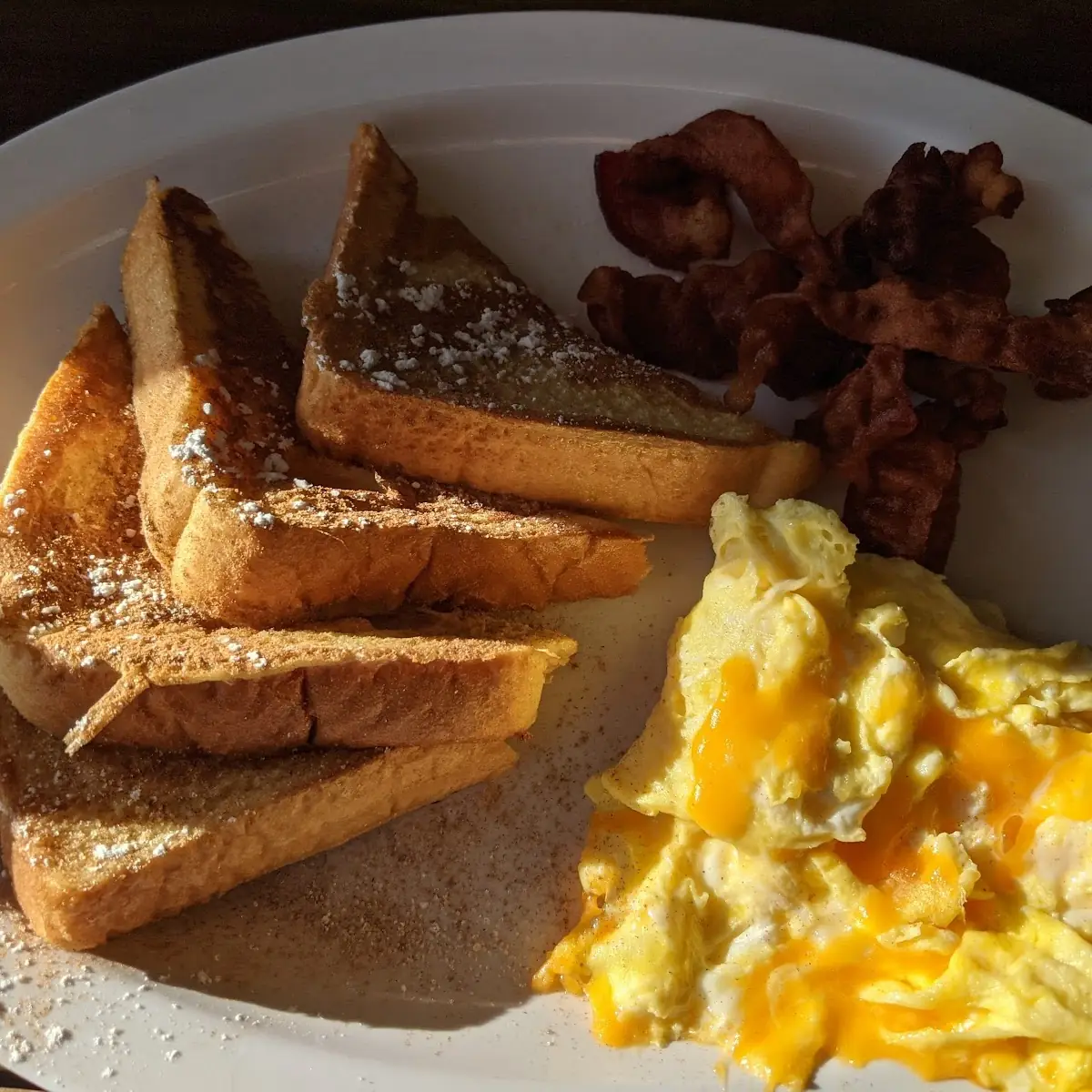 French Toast and Scrambled Eggs
