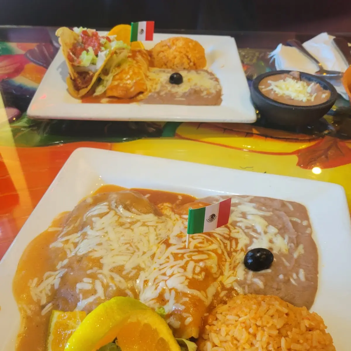 Chile Relleno Enchilada Plate