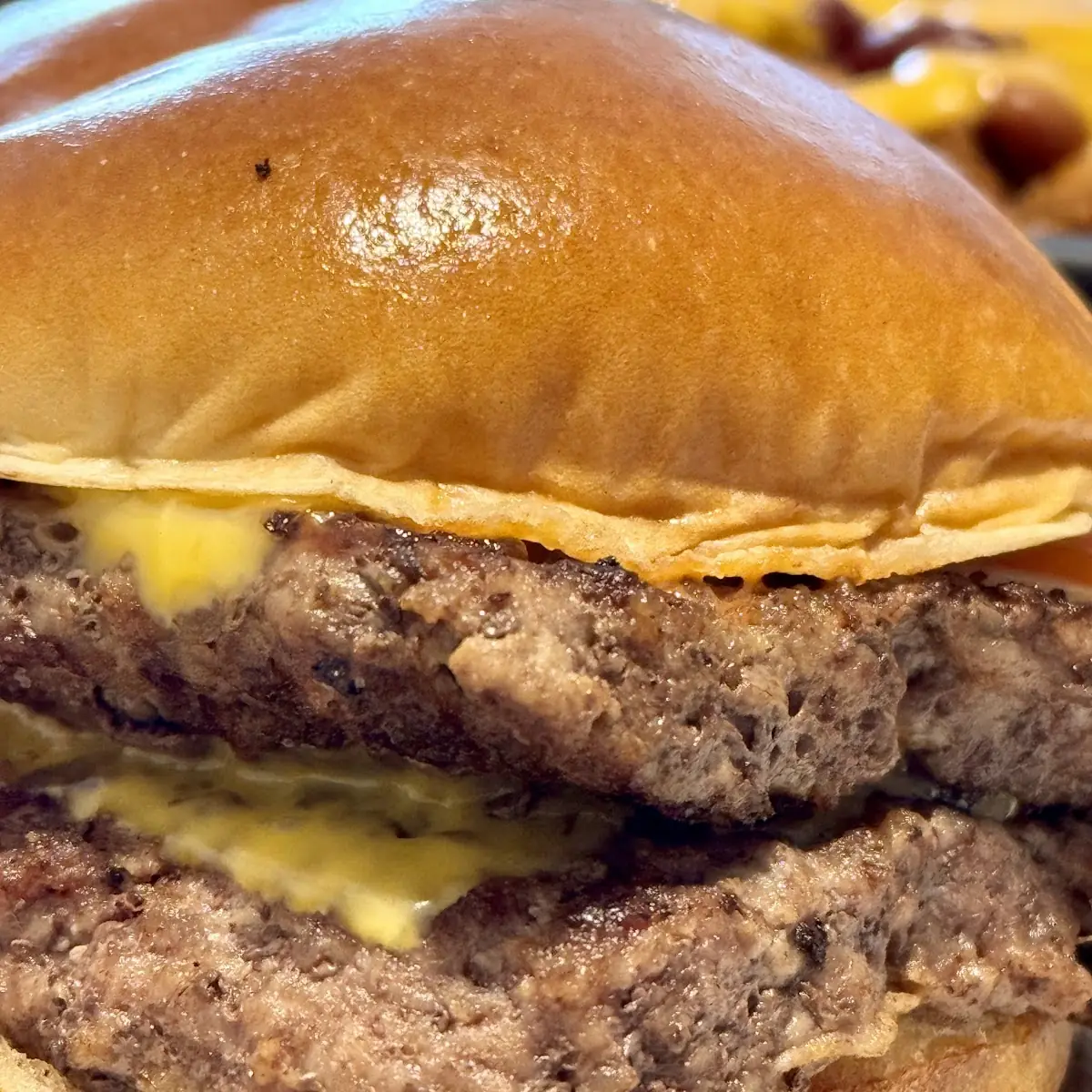 Double Thick Burger Closeup