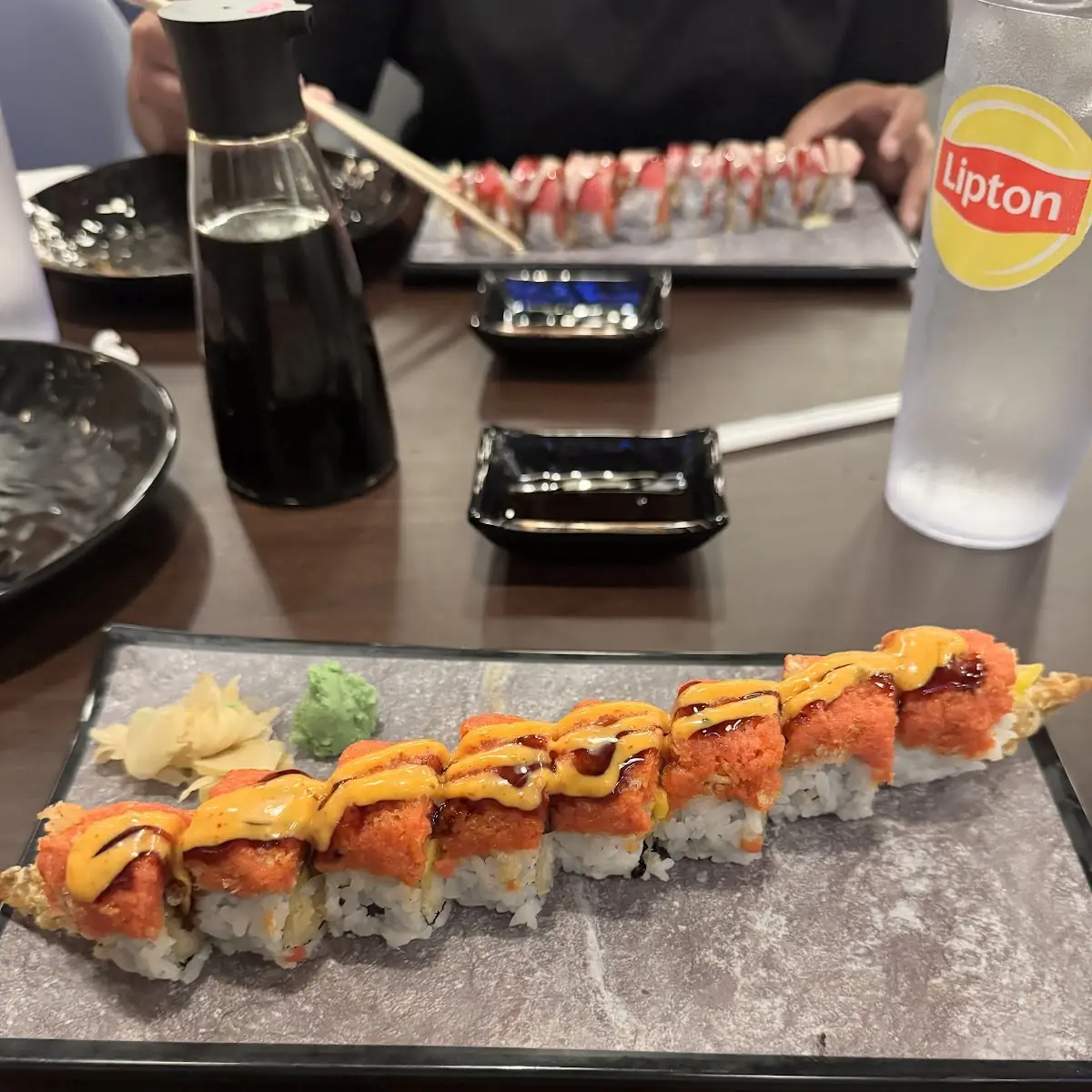 Assorted Sushi Rolls and Sashimi