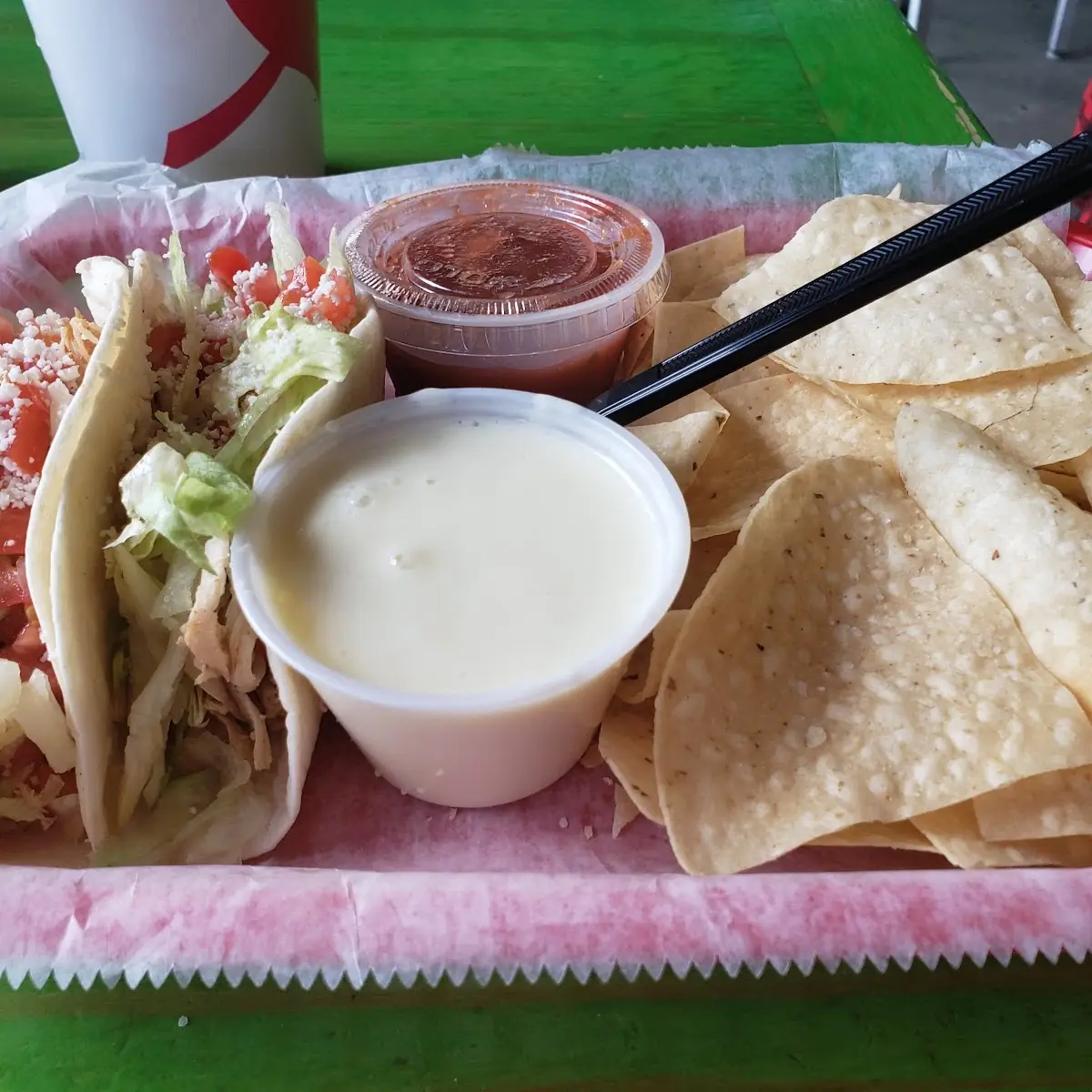 Mayor with Side of Queso Dip