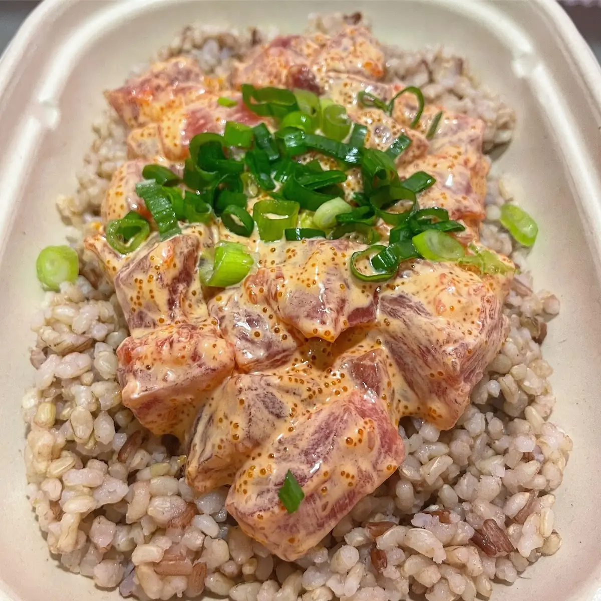 Spicy Tuna Poke with Brown Rice