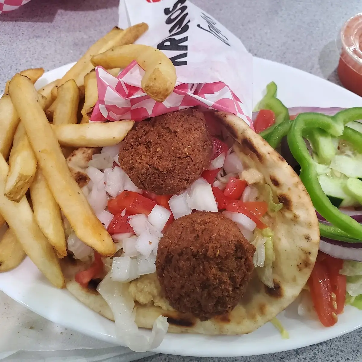 Falafel Wrapwith Fries
