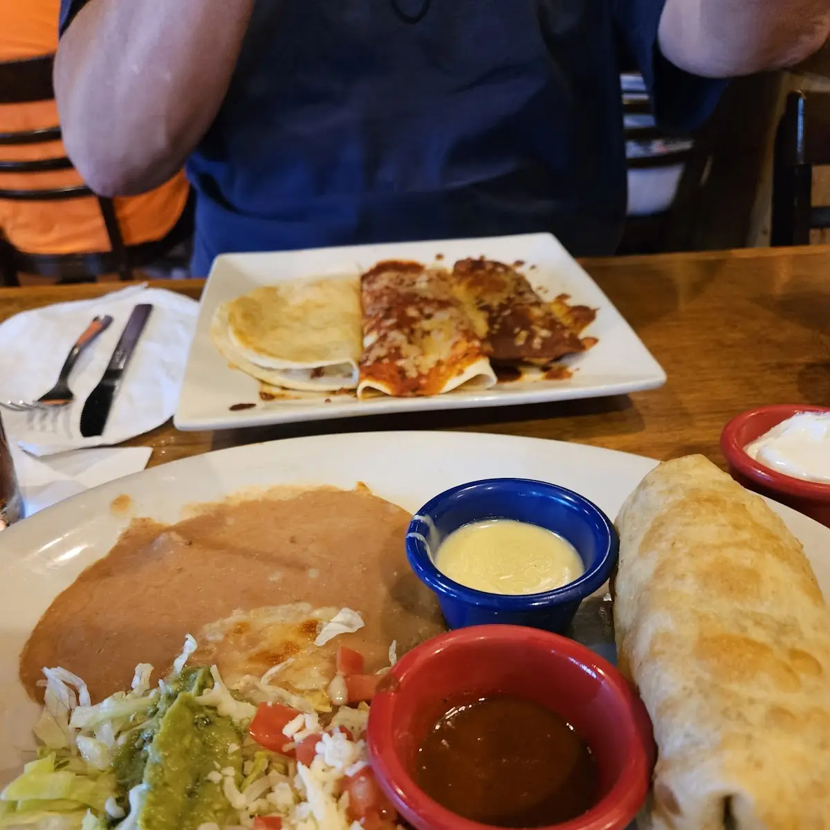 Chicken Burrito and Chile Relleno
