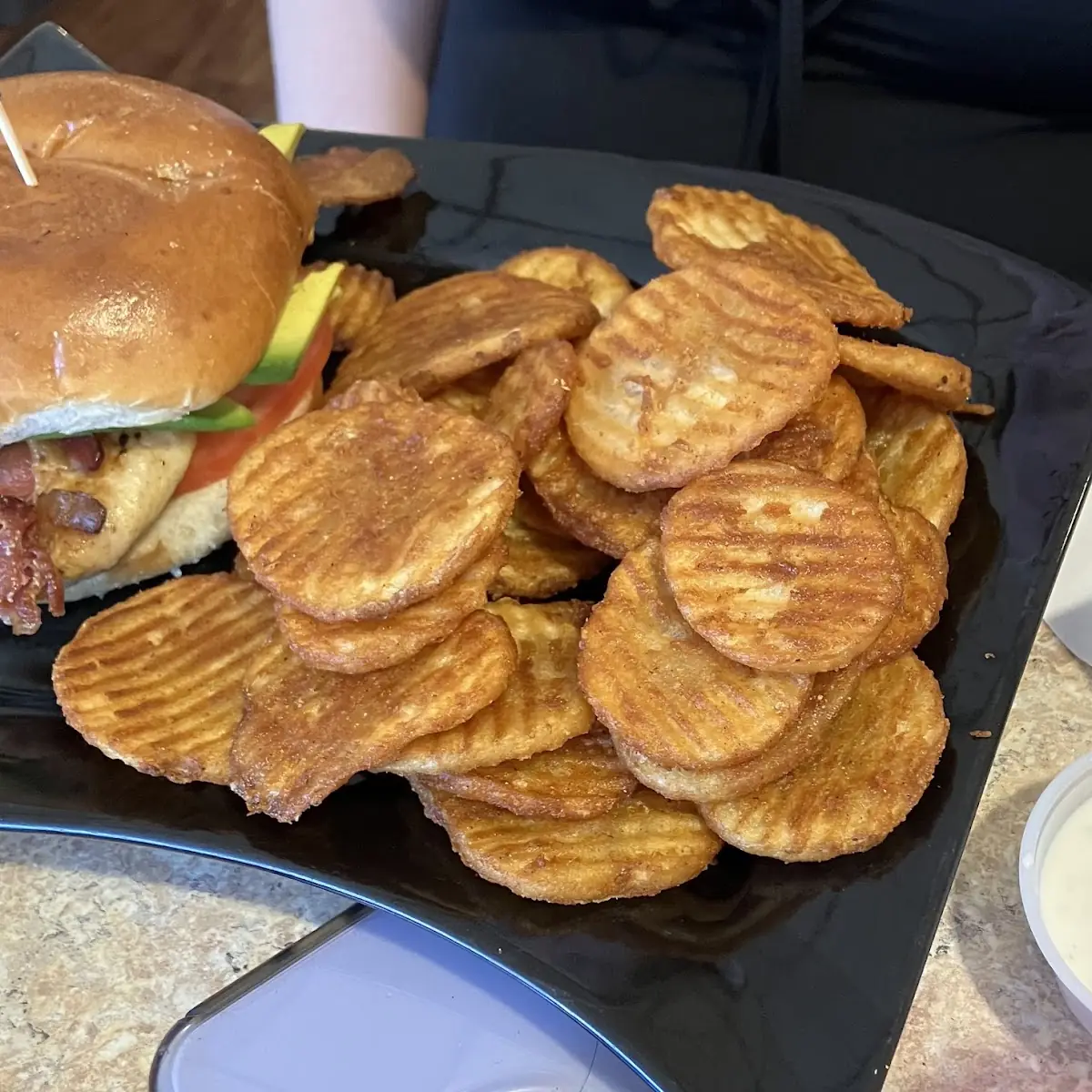 Chicken Avocado blt with Buffalo Chips