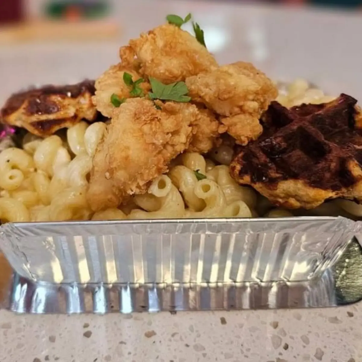 Waffle Mac & Cheese