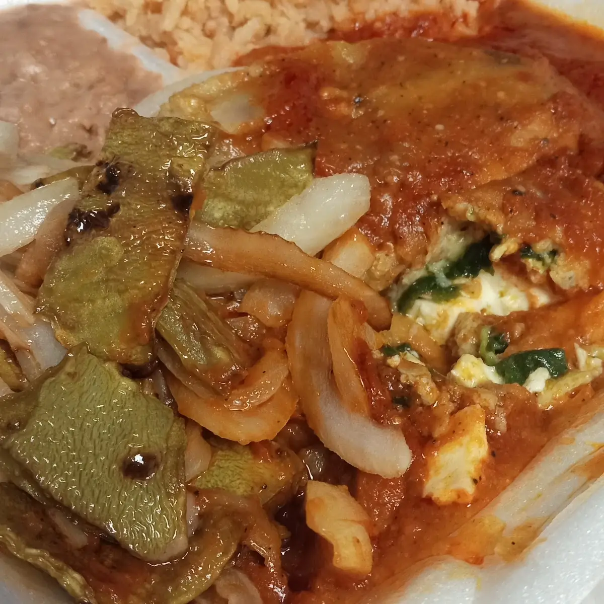 Chile Relleno with Grilled Cactus and Vegetables