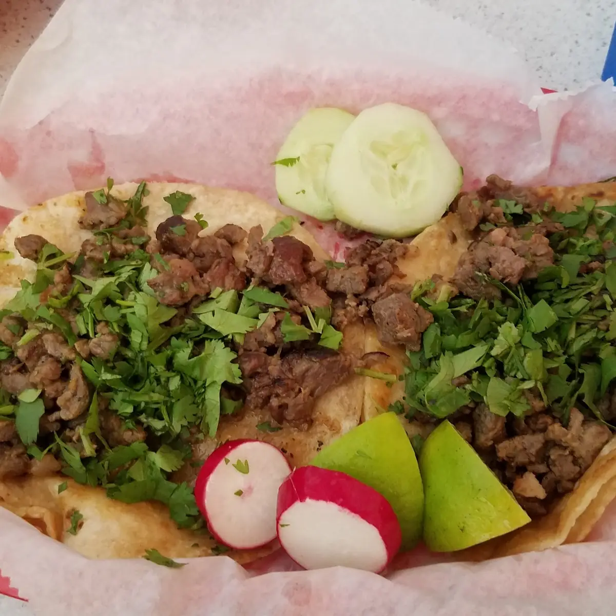 Two Carne Asada Tacos