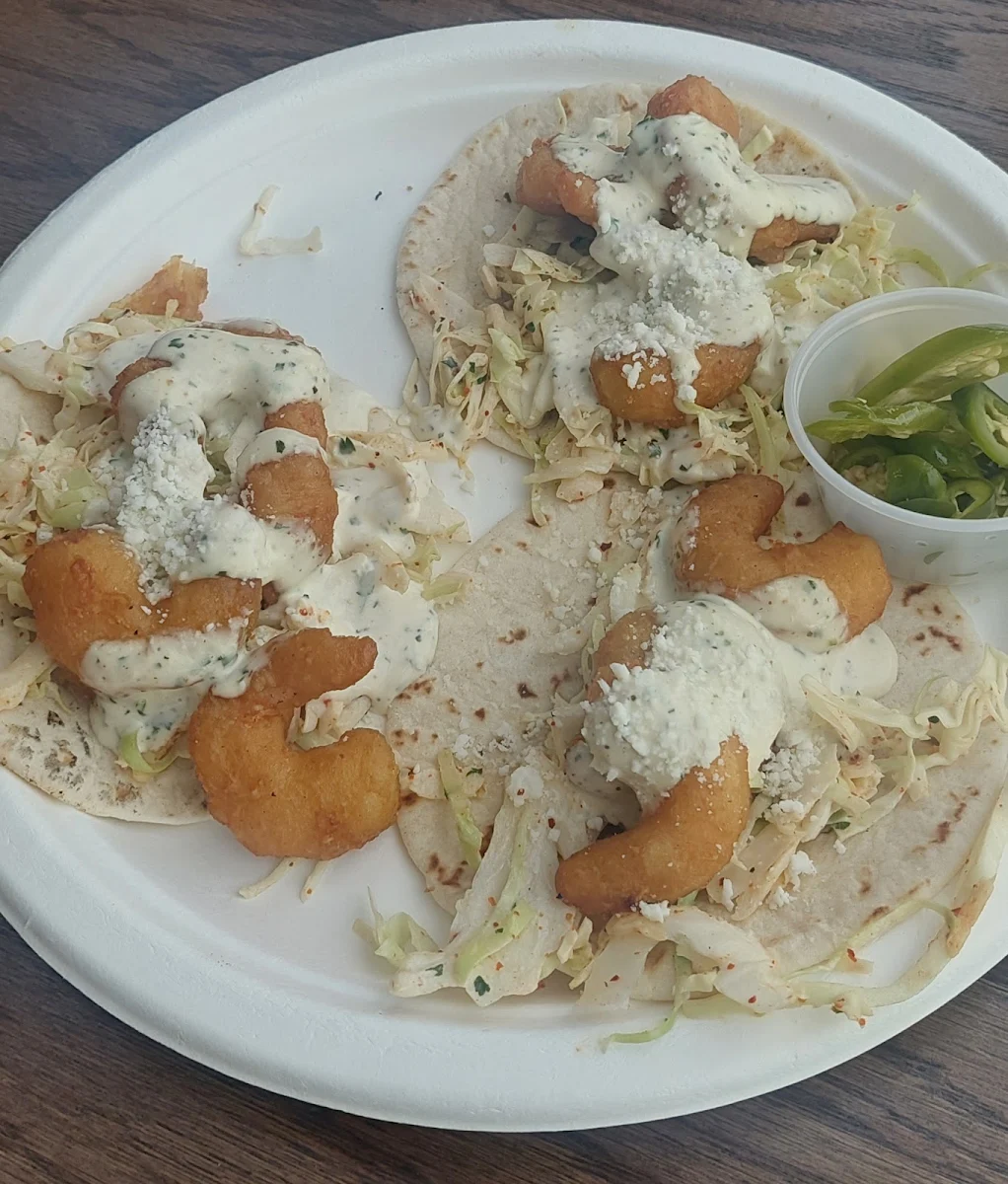 Beer Battered Shrimp Tacos