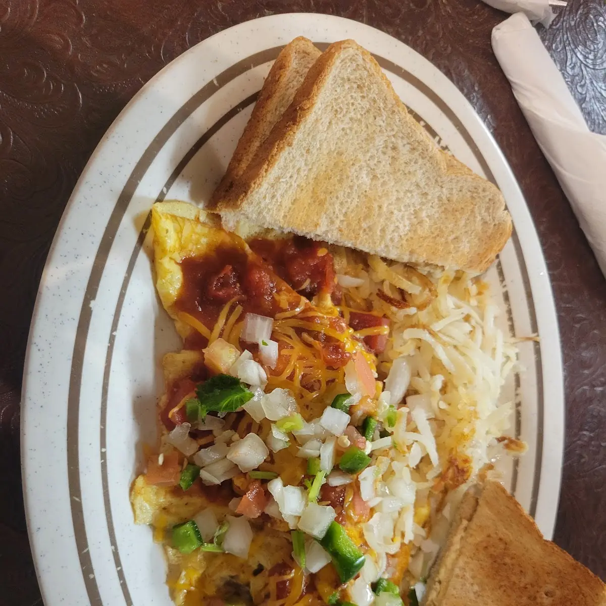 Texas Chili & Cheese Omelette