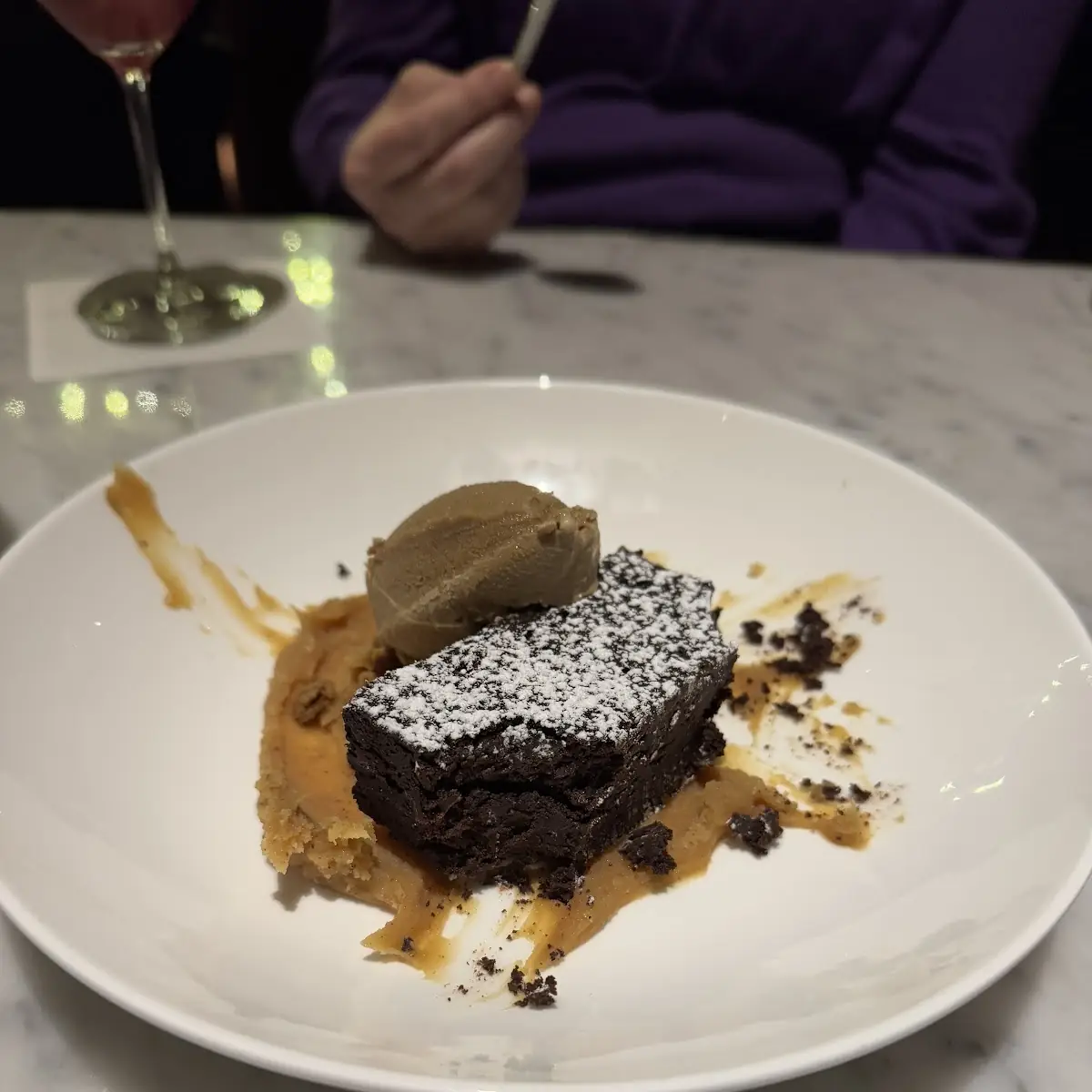Chocolate Dessert with Birthday Candle