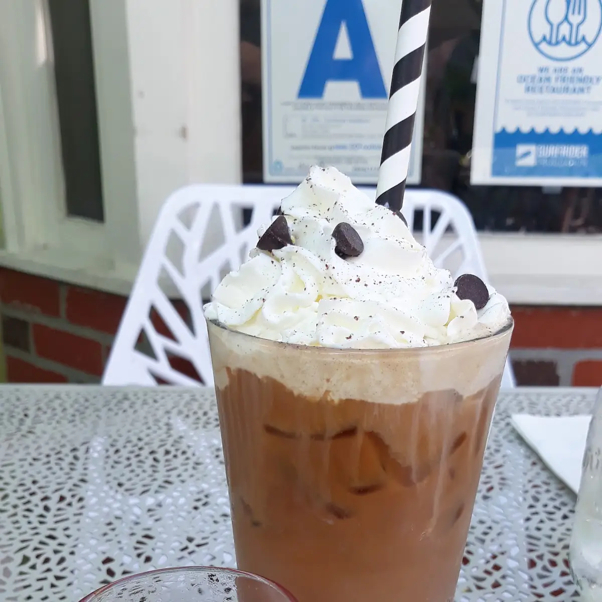 Iced Mocha Latte & Cranberry Mimosa