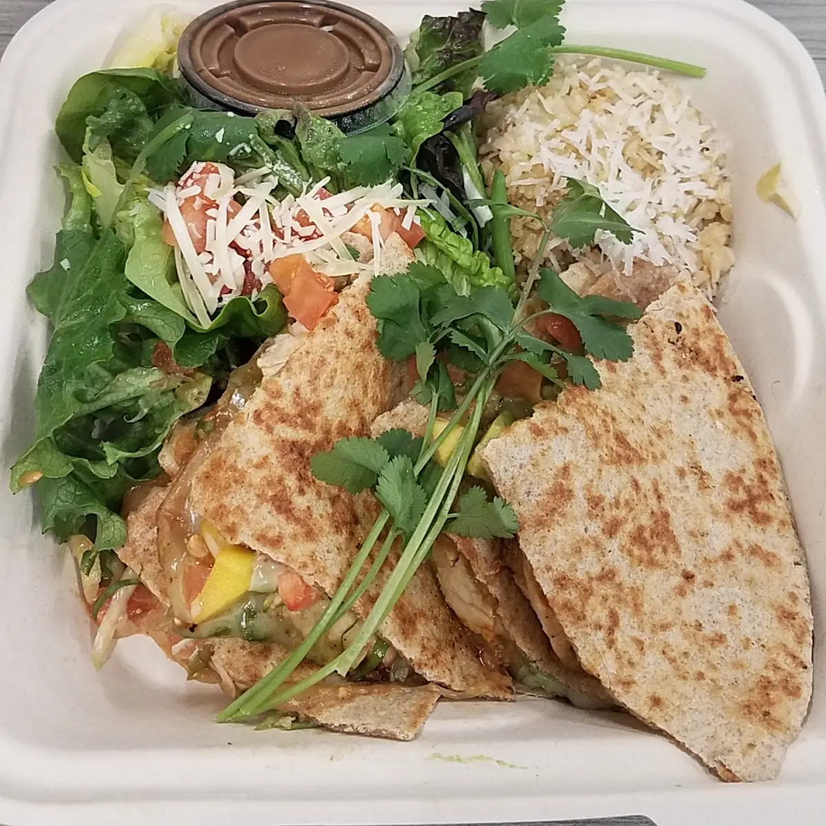 Kung Fu Quesadilla with Side Salad