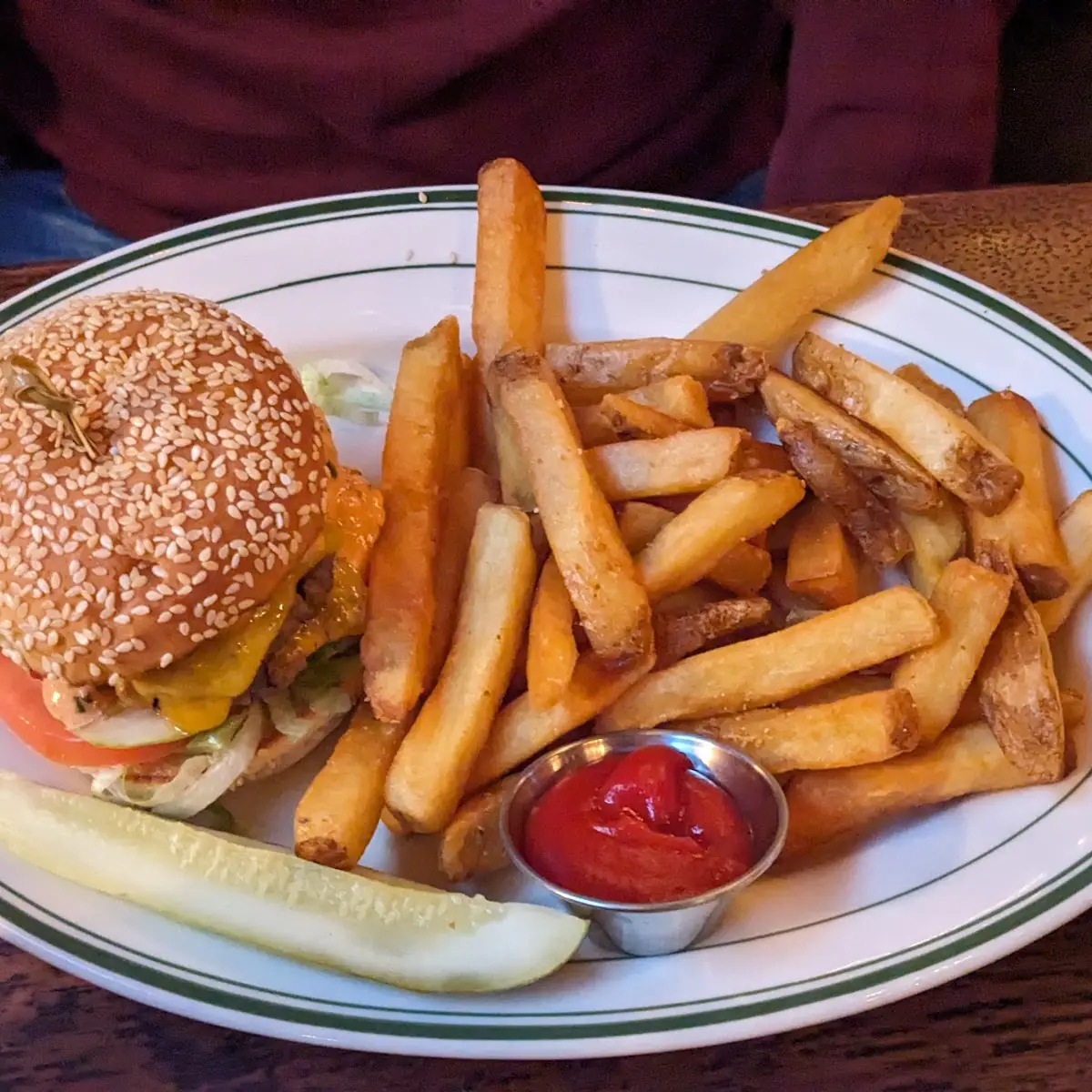 Hamburger and Fries