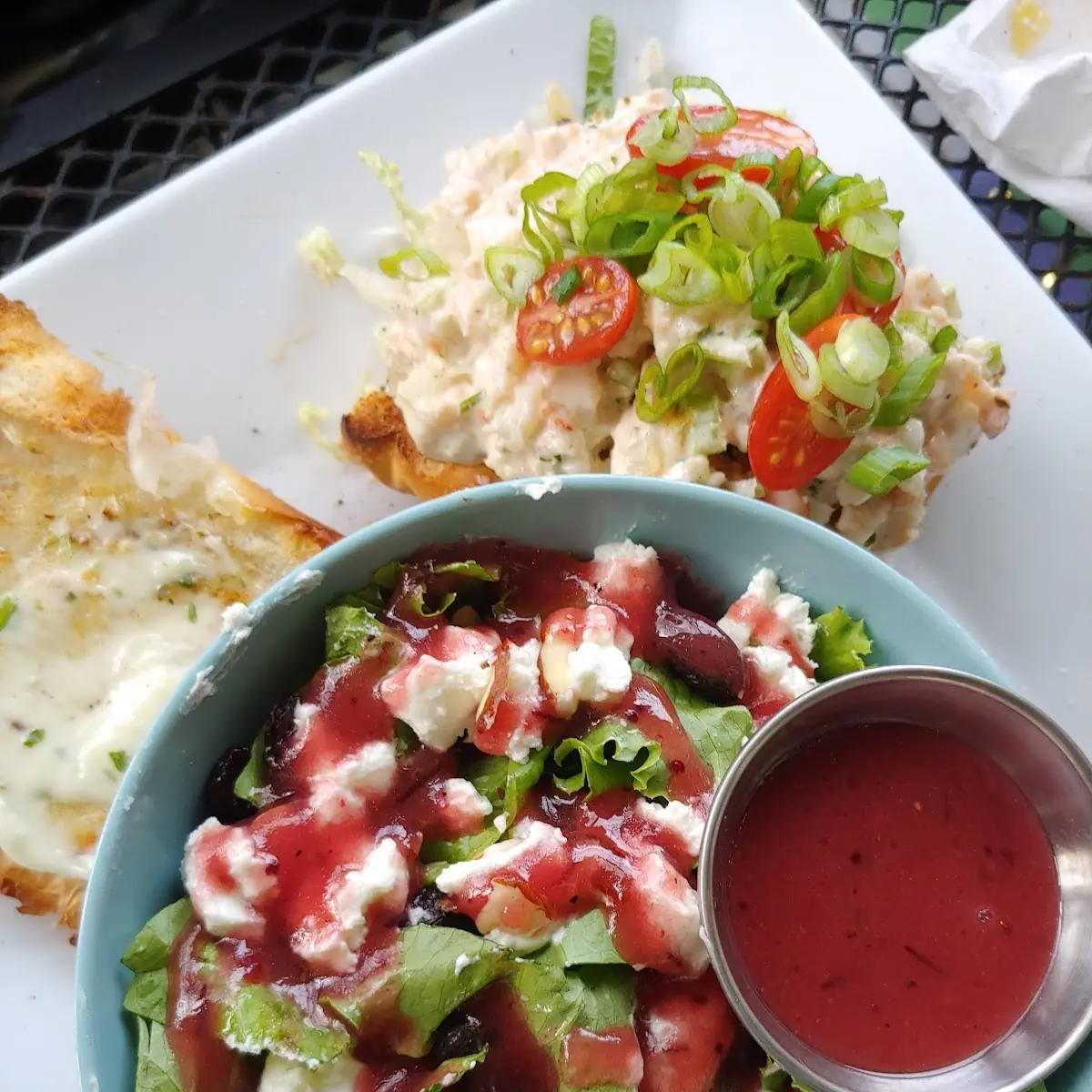 Shrimp and Lobster Roll with a Side Salad