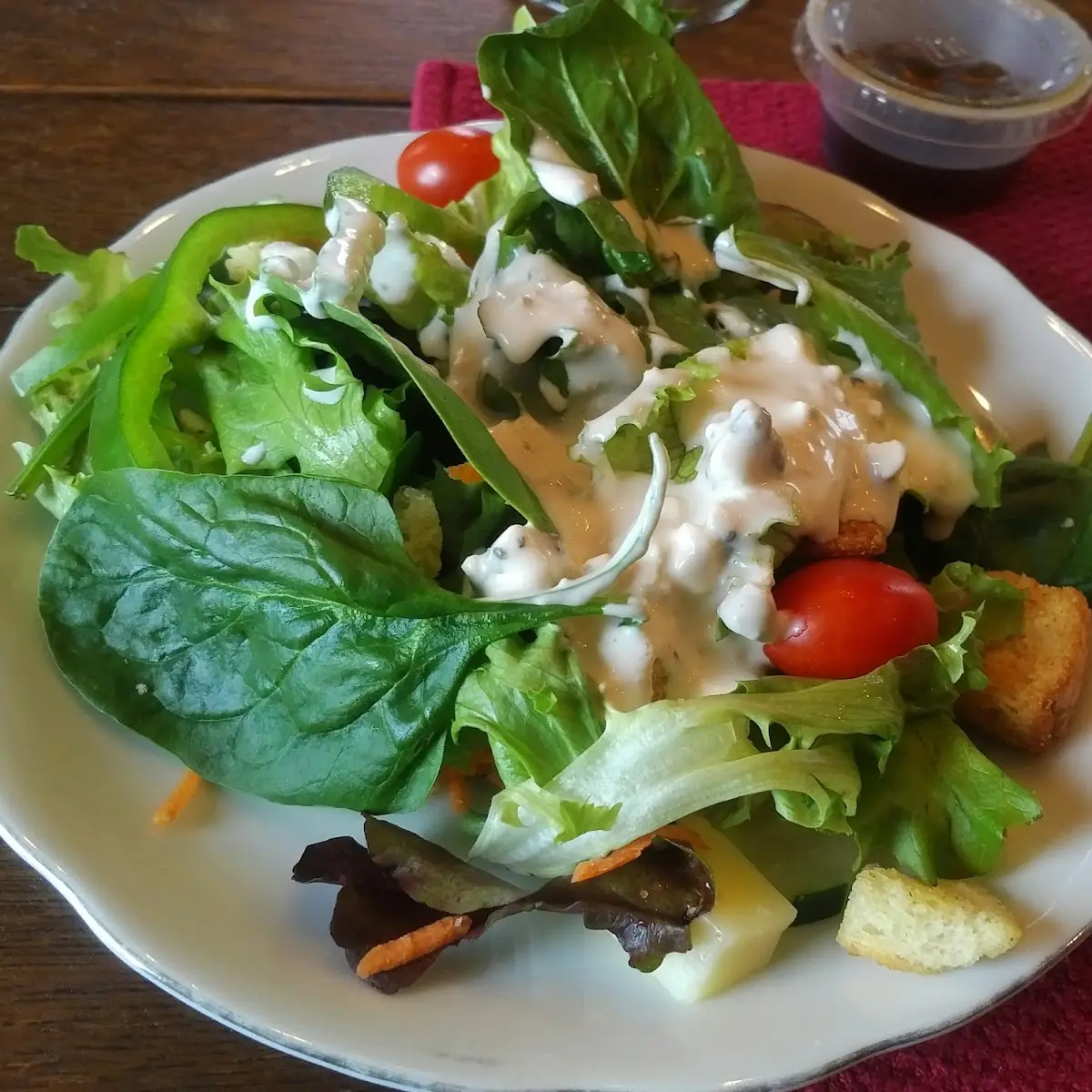 The Tributary House Salad with Blue Cheese Dressing