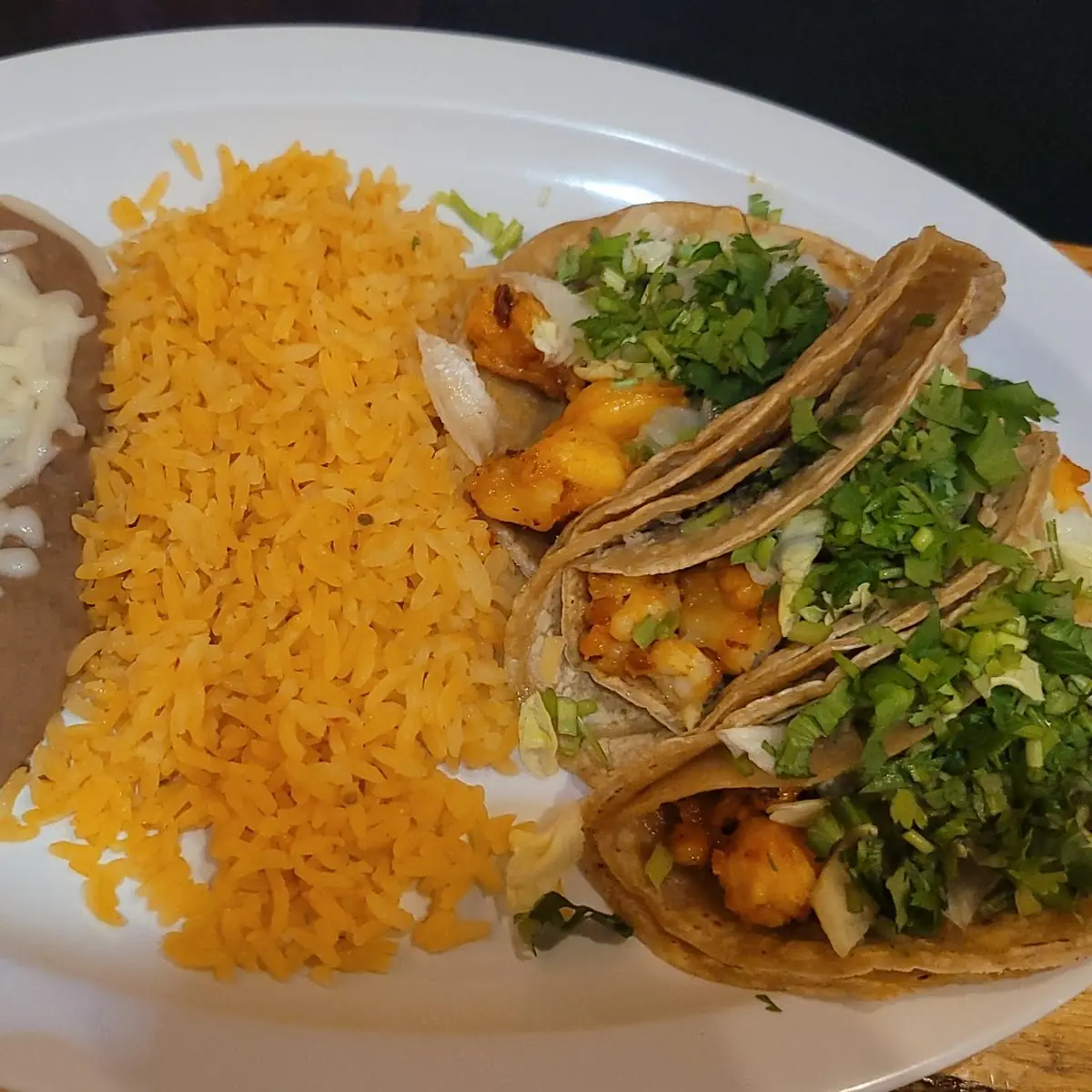 Tacos w Rice & Beans