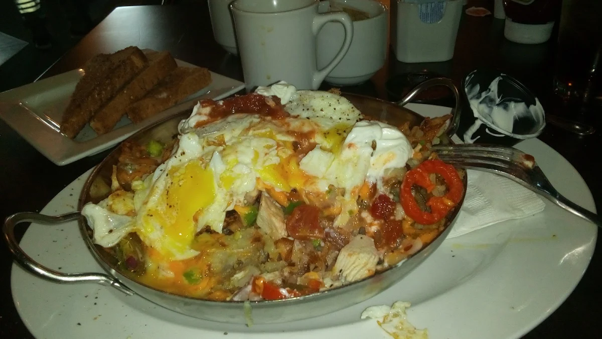 Chicken Hash with Poached Eggs