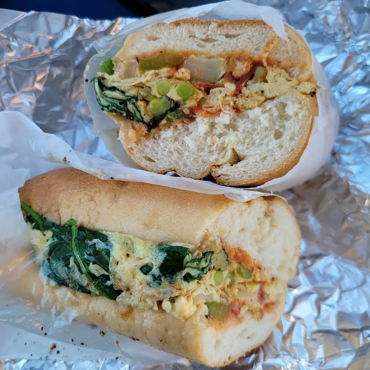 Veggie Omelette in a Sub