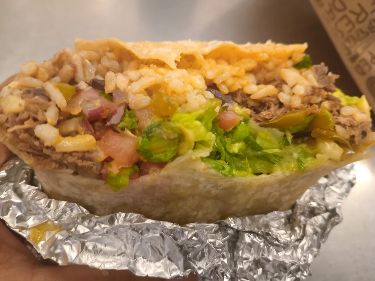 Beef Barbacoa with Guacamole, Chipotle Mexican Grill