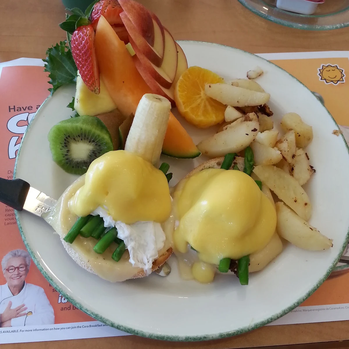 Asparagus Eggs Benedict, Cora Breakfast and Lunch