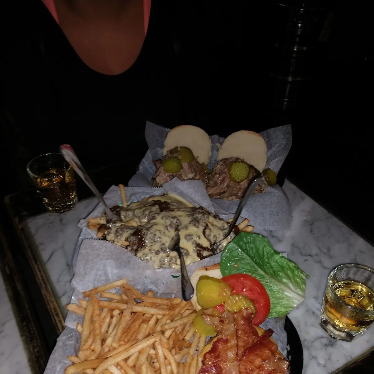 Pulled Pork Sandwich Chili Cheese Fries Cheeseburger