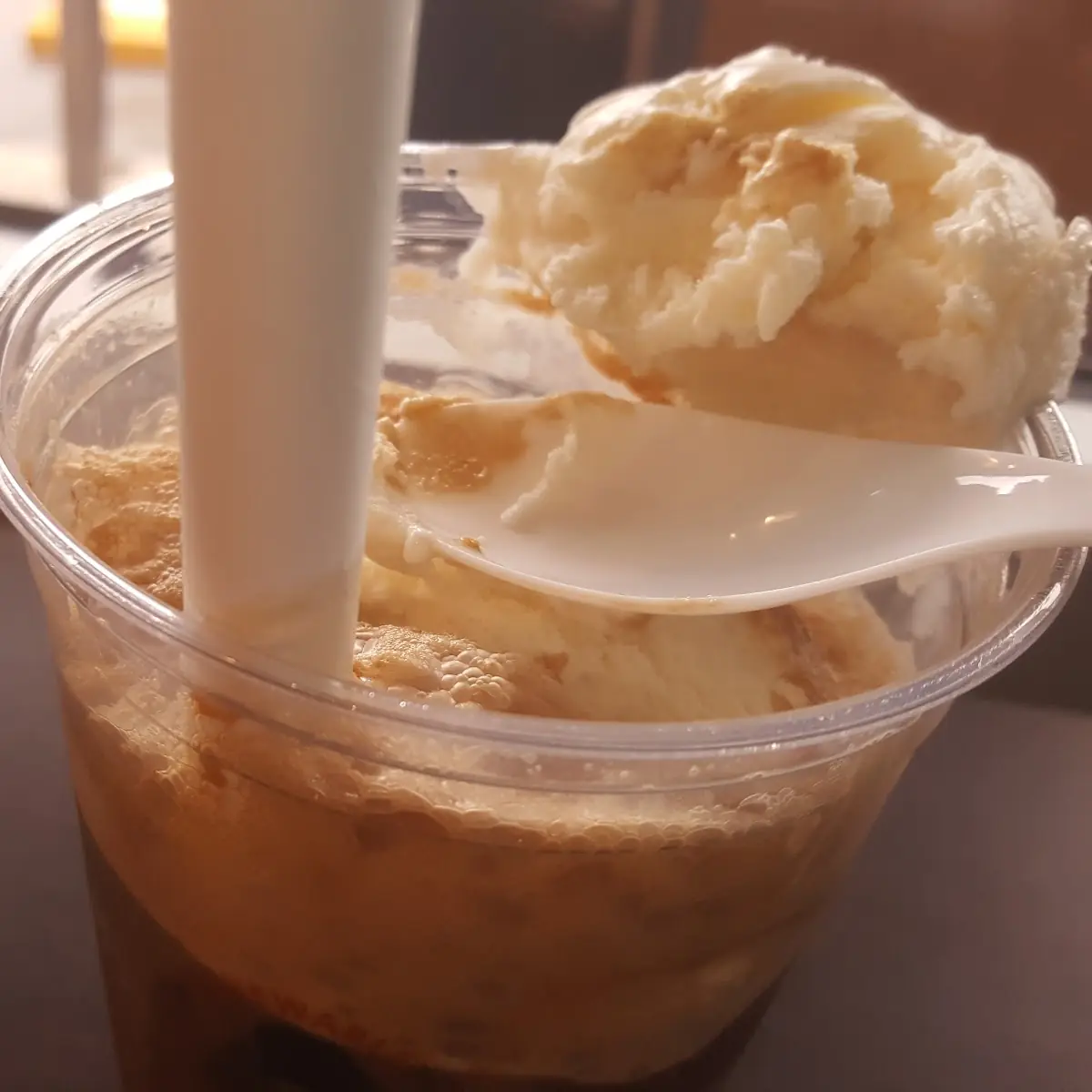 Rootbeer Float with Vanilla Ice Cream