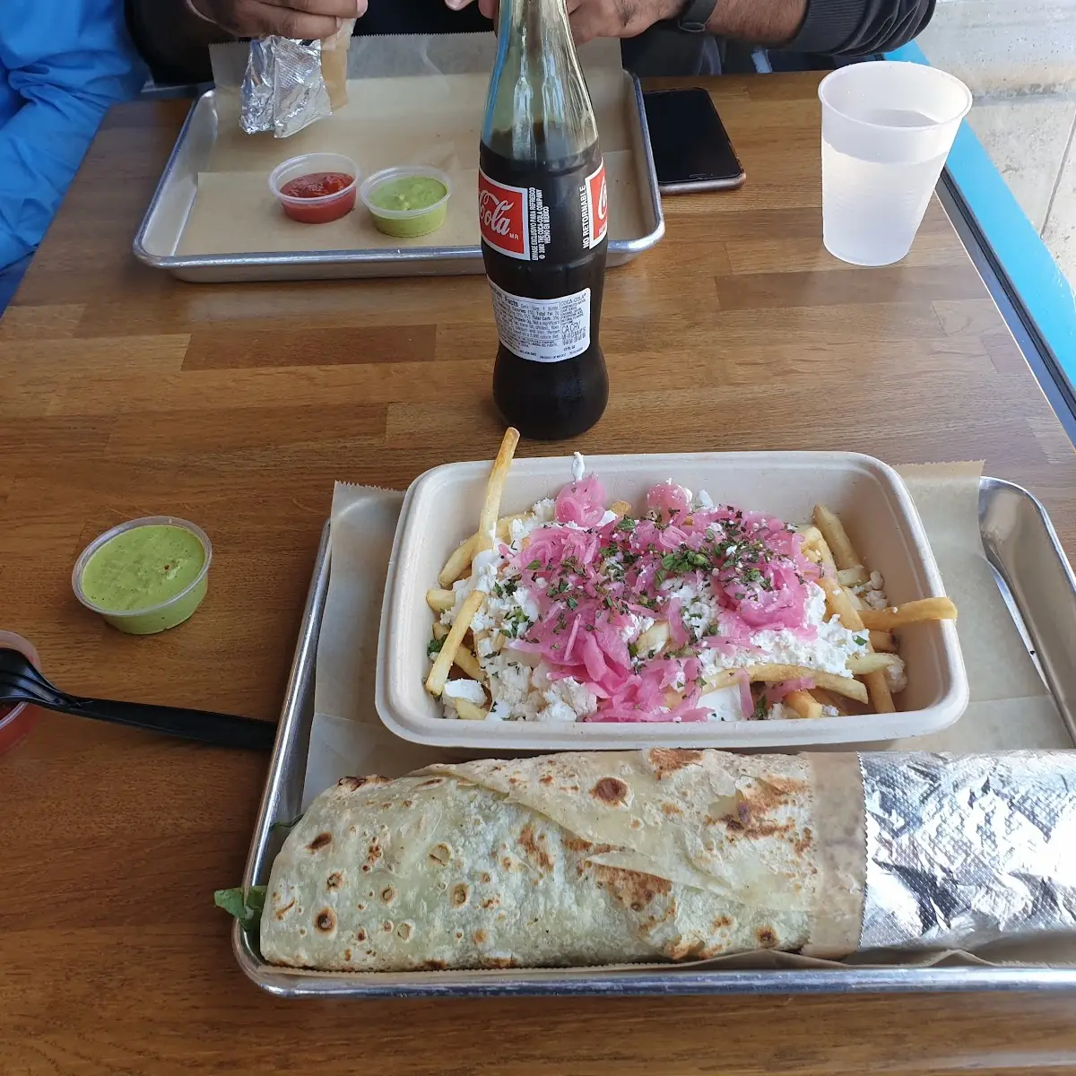 Crave Fries with Falafel Wrap